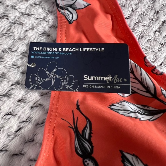 Summer Mae Women's Coral Floral Tankini Two Piece Swimsuit Set Size 20W NWT - Picture 6 of 15